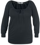 Carmen Shirt, Black Premium by EMP, Maglia Maniche Lunghe