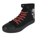 Trainers with Rose and Skull Print, Black Premium by EMP, Sneakers alte
