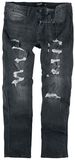 Grey Jeans with Cut-Outs and Split Seams, Rock Rebel by EMP, Jeans