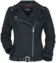 Faux suede leather jacket, Black Premium by EMP, Giacca in similpelle