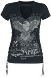 T-shirt with Cut-out and Lacing, Rock Rebel by EMP, T-Shirt