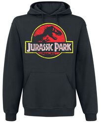 Distressed Logo, Jurassic Park, Felpa con cappuccio