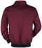 Burgundy-Red Bomber Jacket with Standing Collar