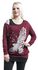 Double-layer long-sleeved top with raven print