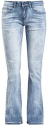 Grace - Light-Blue Jeans with Wash and Turn-Up, Black Premium by EMP, Jeans