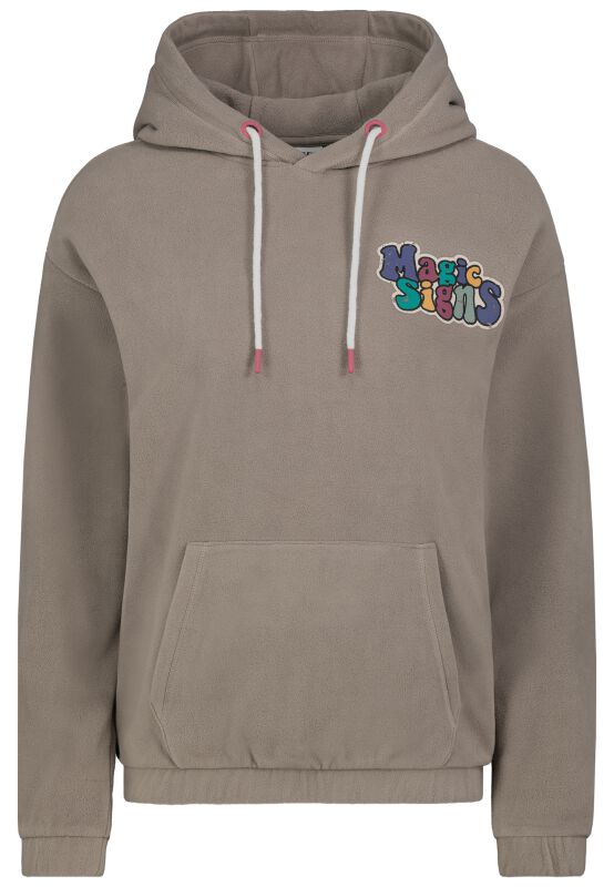 Sublevel Felpa con Cappuccio da Donna con Tasca a Marsupio e Stampa Logo, Cappuccio Fisso, Colore:Blu-3, Taglia:XS Sublevel Felpa con Cappuccio da Donna con Tasca a Marsupio e Stampa Logo, Cappuccio Fisso, Colore:Blu-3, Taglia:XS