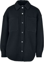 Ladies’ quilted sweater overshirt, Urban Classics, Camicia Maniche Lunghe