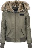 Ladies Imitation Fur Bomber Jacket, Urban Classics, Giacca Bomber