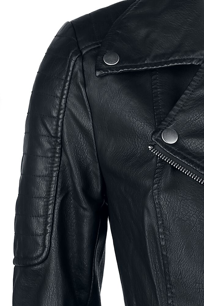 Noisy May Giacca In Finta Pelle NMREBEL Donna - Giacca Lunga Con Maniche Lunghe - Foto 5