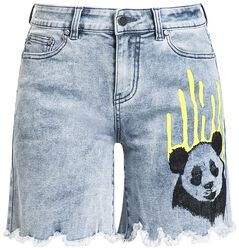 Shorts with Panda Bear Print
