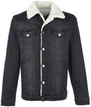 Jeans Jacket with Berber Fleece Lining, Forplay, Giacca di mezza stagione