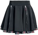 Double layered skirt with zips, Rock Rebel by EMP, Minigonna