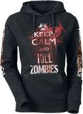 Fun Shirt Keep Calm And Kill Zombies, Fun Shirt, Felpa con cappuccio