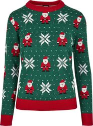 Ladies Santa Christmas Sweater, Urban Classics, Maglione