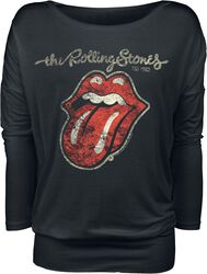 Plastered Tongue, The Rolling Stones, Maglia Maniche Lunghe
