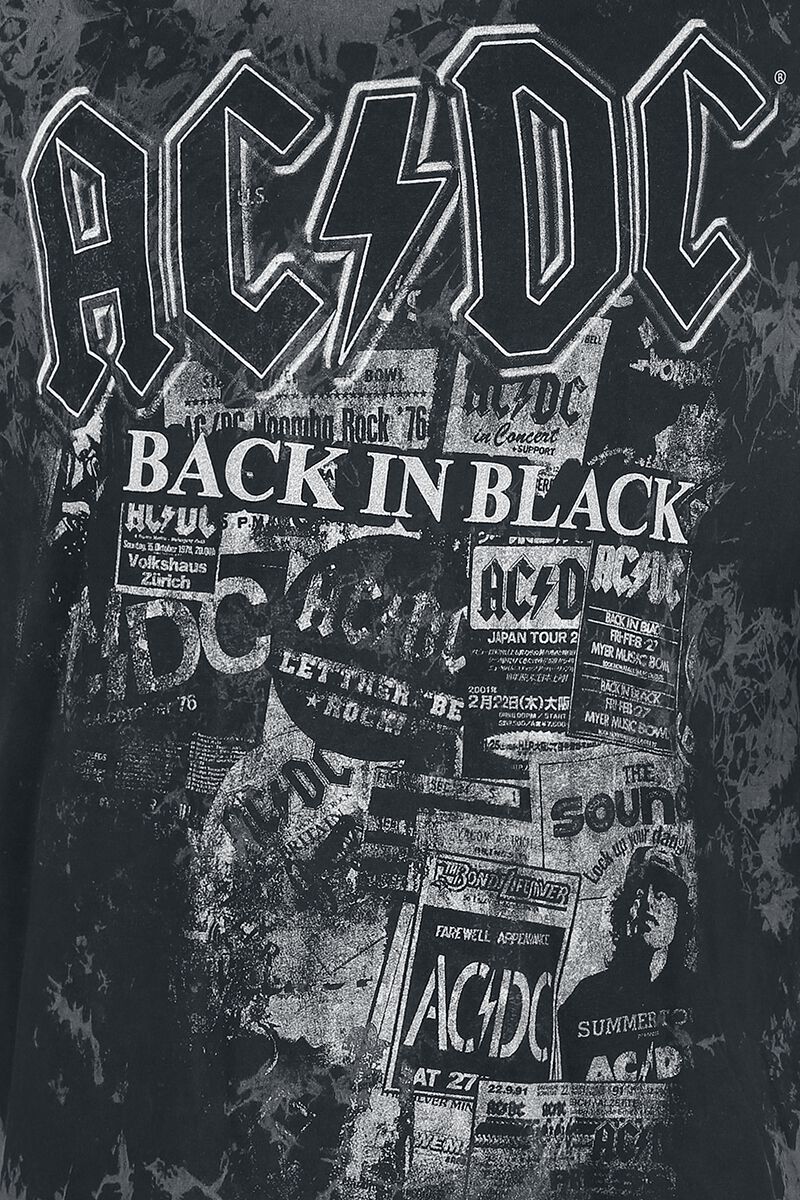 T-shirt Officiel AC/DC Back In Black - Taille S - Neuf Avec étiquettes - Coton