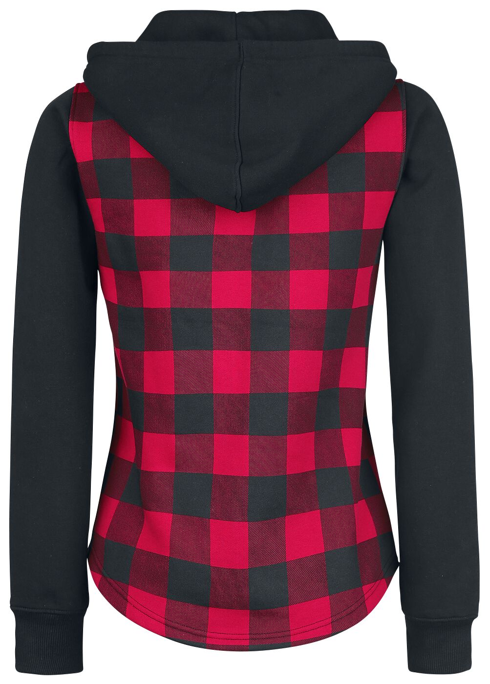Felpa con cappuccio e zip frontale con logo ricamato BAMBINO – rossa