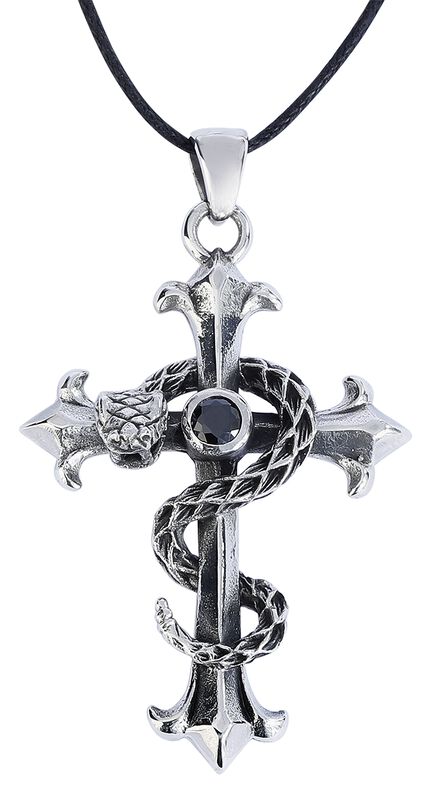 Serpent Cross Necklace