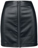 Ladies Faux Leather Zip Skirt, Urban Classics, Minigonna