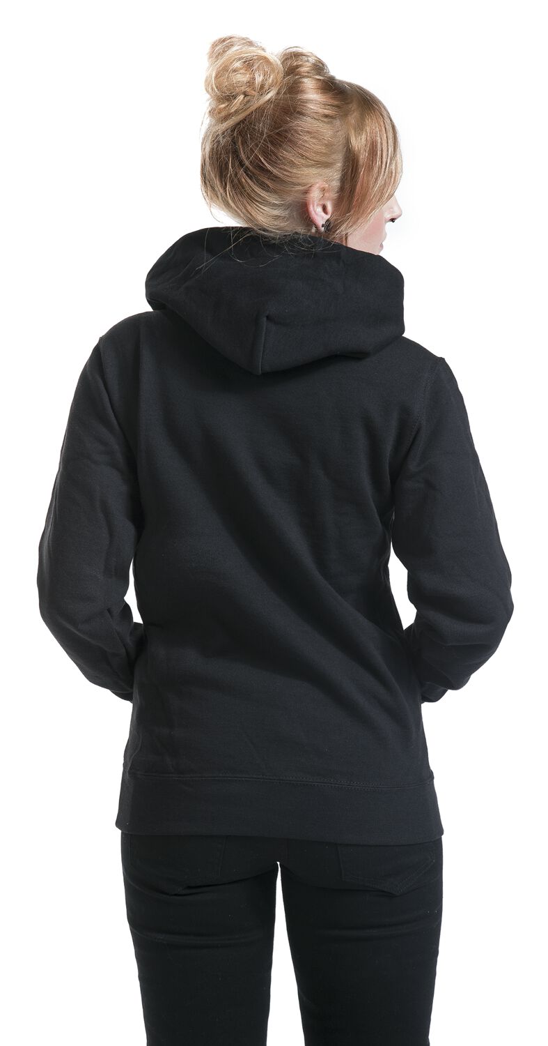 Giacca Felpa Asimmetrica Con Cerniera E Cappuccio Per Ragazza - Nero, Fodera Teddy - R.E.D. By EMP