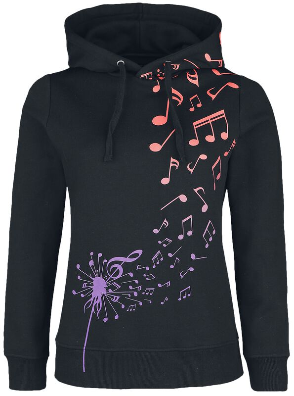 Black Hoodie with Colourful Print