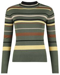 High-neck striped 70s jumper, Voodoo Vixen, Maglione