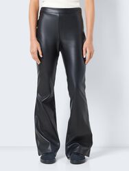 Andy Pasa PU high-waisted flared trousers, Noisy May, Pantaloni in similpelle