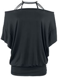 Long Bat-Wing Top, Black Premium by EMP, T-Shirt