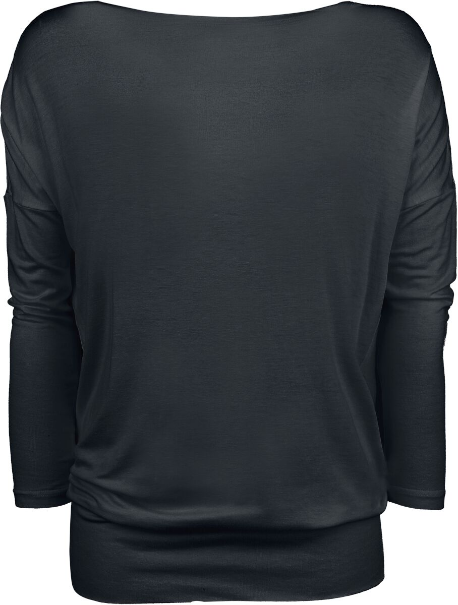Black Premium By EMP V-Top Long – Maglia A Maniche Lunghe In Viscosa, Scollo A V, Nera, Taglie XS-XL - 2