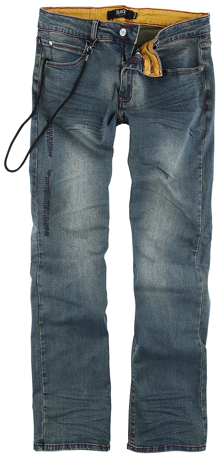 Black Premium By EMP Jeans Donna Bootcut Neri Con Risvolto – Vita Media W33L34