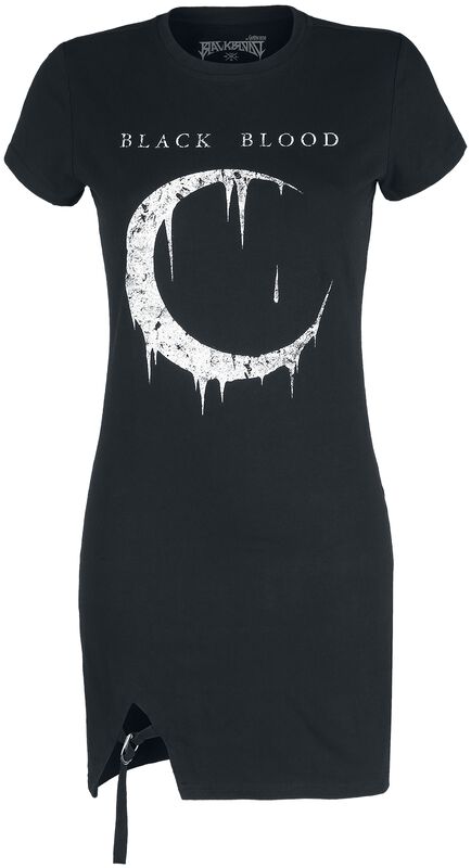 Short dress with moon print and slit