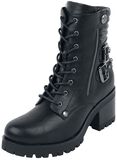 Boots with Buckles and Decorative Zips, Gothicana by EMP, Stivali