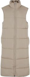 Ladies’ long puffer vest, Urban Classics, Gilet