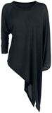 Knitted Asymmetric Jumper, Black Premium by EMP, Felpa