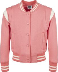 Girls Inset College Sweat Jacket, Urban Classics, Giacca in stile College