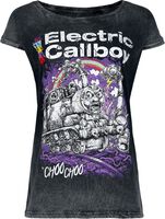 Electric Callboy Spray Smile T-Shirt Uomo Grigia - Maglietta Ufficiale Della Band, Vestibilità Regular, 100% Cotone, Girocollo