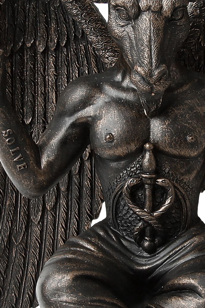 Bruciatore Incenso A Riflusso Baphomet - Nemesis Now, Finitura Bronzo, Resina, 13 Cm - 5