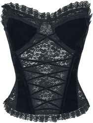 Lace and velvet corset