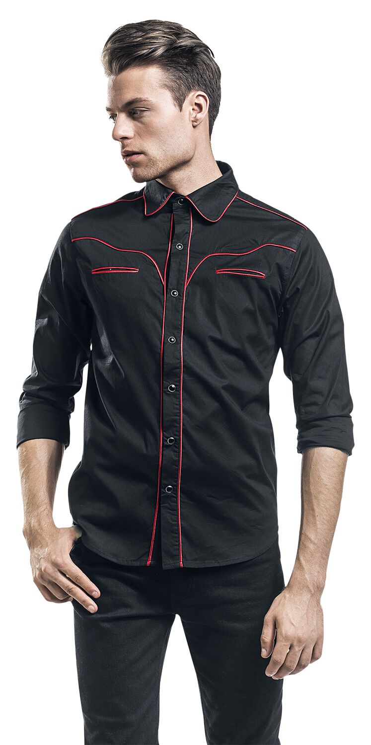 Plain Trim Banned Camicia Maniche Lunghe EMP