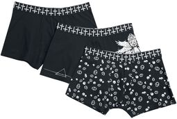 Set of three pairs of boxers with prints, Gothicana by EMP, Set di boxer