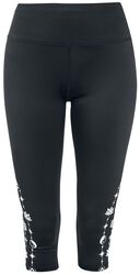 Sport and Yoga - Black 3/4 Leggings with Side Print, EMP Special Collection, Leggings
