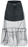 Denim Skirt With Tulle Layer, Fashion Victim, Minigonna