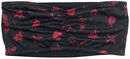 Black Bandeau with Red All-over Print, Rock Rebel by EMP, Fascia