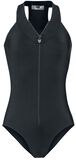 Zipper Swimsuit, Black Premium by EMP, Costume da bagno