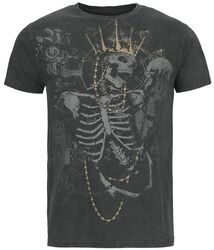 T-shirt with skull and crown print, Rock Rebel by EMP, T-Shirt
