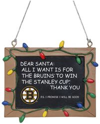 Boston Bruins - Blackboard sign, NHL, Palline di natale