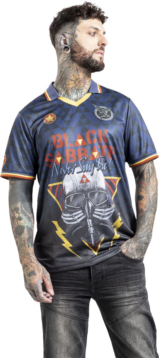 Rock Off T-Shirt Ufficiale Black Sabbath In Grigio - Maglietta Unisex Con Stampa Greyscale Del Gruppo (Taglia M)