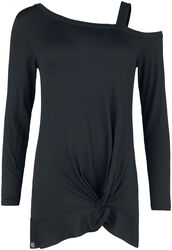 Long-sleeved top with knot detail, RED by EMP, Maglia Maniche Lunghe