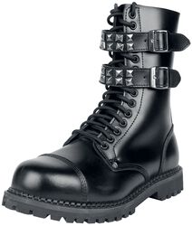 Boots with steel toe and buckles, Gothicana by EMP, Stivali