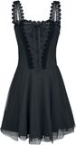 Gothicana Short Dress with Lacing and Lace, Gothicana by EMP, Miniabito
